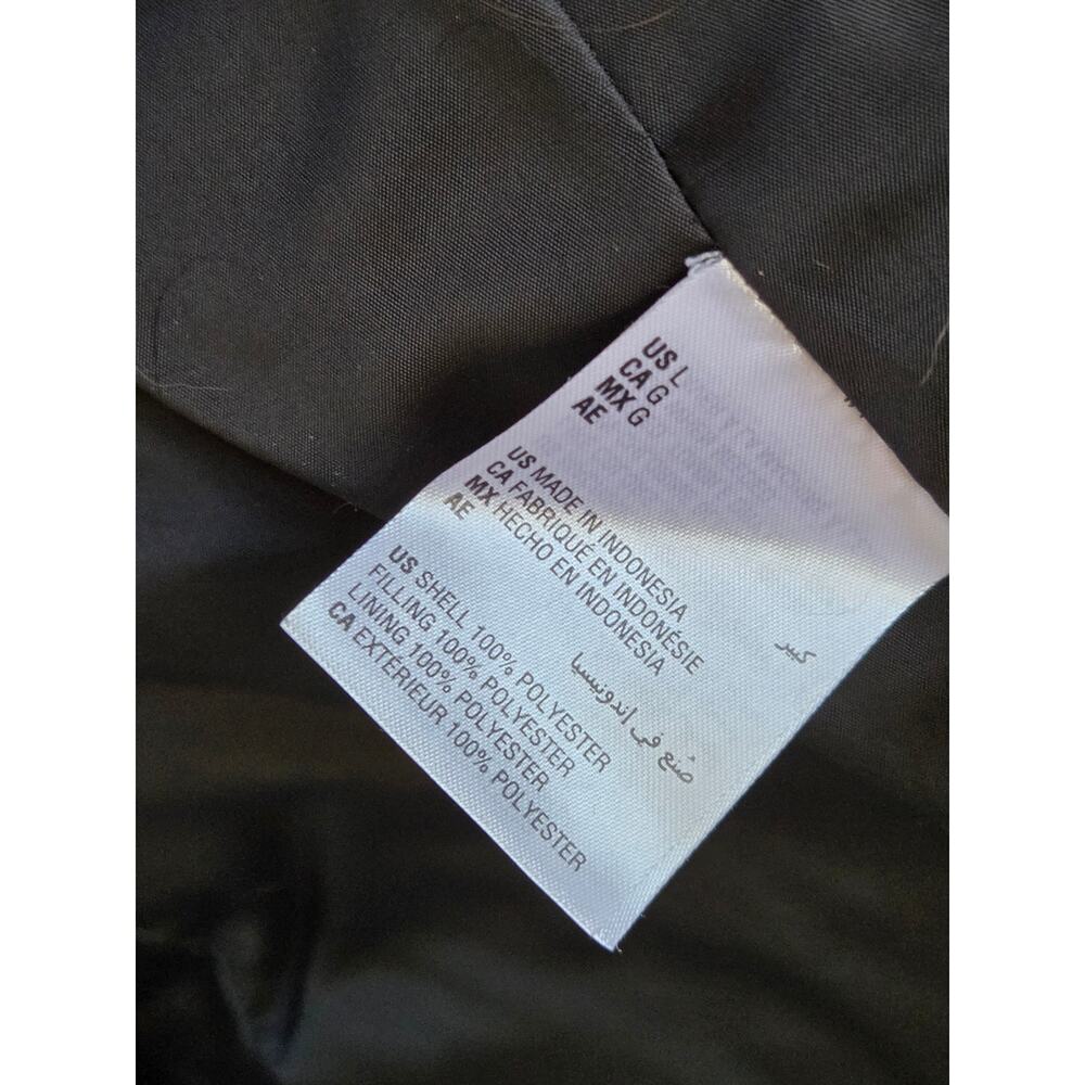 Charter Club Gray Black Leopard Print Quilted Vest Mock Neck Full Zip Size L - Picture 5 of 9